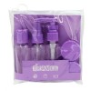 Set recipiente pentru cosmetice, flippy, 5 piese, cu gentuta, pentru calatorii, reutilizabile, mov, material plastic, 40 ml, 10g