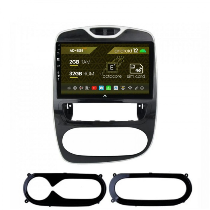 Navigatie Renault Clio IV (2016-2019), Android 12, E-Octacore 2GB RAM + 32GB ROM, 9 Inch - AD-BGE9002+AD-BGRKIT369-1619