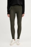 American Vintage colanți culoarea verde, uni, YPA04B