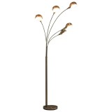 Cumpara ieftin Lampa de podea, argintiu, 200 cm, 5 x E14