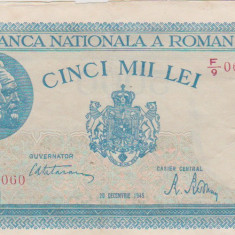 5000 LEI 20 DECEMBRIE 1945/STARE BUNA