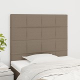 Cumpara ieftin Tăblii de pat, 2 buc, gri taupe, 80x5x78/88 cm, textil