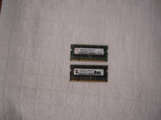 LOT de 2 bucati - memorii laptop Hynix 2GB PC2 6400 DDR2 SODIMM 800MHz (HYMP125S64CP8-S6)
