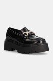 Steve Madden mocasini de piele Occupy femei, culoarea negru, cu platforma, SM11003276