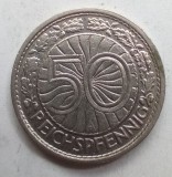 Moneda 50 Reichspfennig 1936 A. XF+. Germania