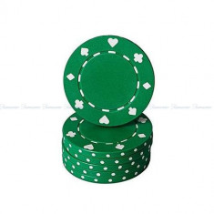 Jeton poker cu SimboluriC&amp;amp;#259;r&amp;amp;#355;iPoker , verde 11,5g foto