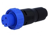 Conector circular mufă mamă PIN 3 fără contacte pe cablu