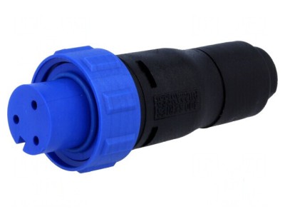 Conector circular mufă mamă PIN 3 fără contacte pe cablu foto