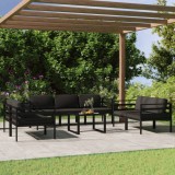 VidaXL Set mobilier de grădină cu perne, 8 piese, antracit, aluminiu 3107797