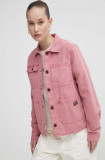 Cumpara ieftin Superdry jacheta de bumbac culoarea roz, de tranzitie