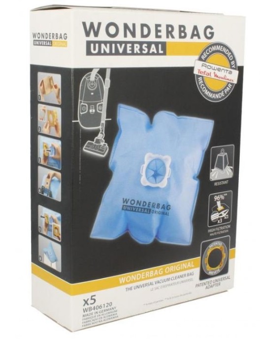 Set 5 bucati saci de aspirator Wonderbag Universal WB406120, compatibilitate cu
