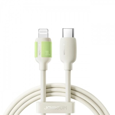 Cablu Date si Incarcare USB-C - Lightning Joyroom S-A53, 30W, 1.2m, Bej foto