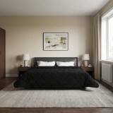 vidaXL Duvet complet pe tot parcursul anului Patos Negru 200 x 220 cm 42026261