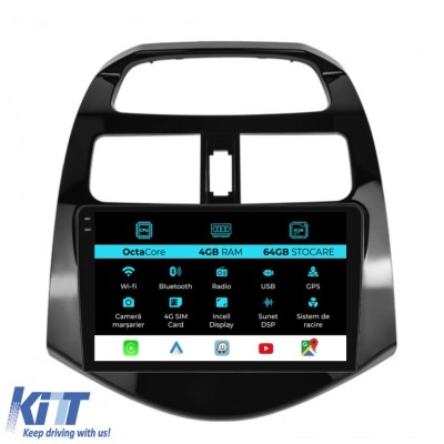 Navigatie Dedicata Chevrolet Spark (2009-2015), Incell 9Inch, 4Gb Ram, 64Gb Stocare, Carplay Performance AutoTuning foto