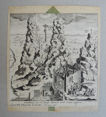 &amp;quot;Abbildung des H. Bergs Horeb und Seiner Gegend&amp;quot; gravura 1732 foto