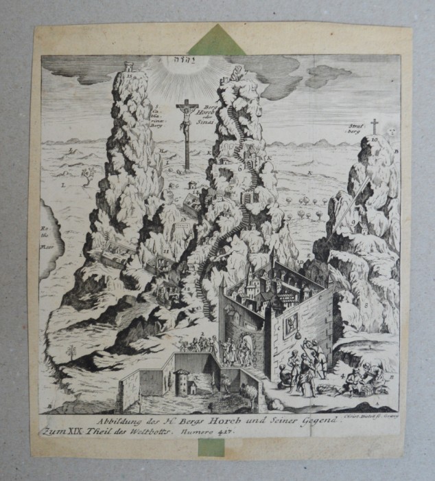 &quot;Abbildung des H. Bergs Horeb und Seiner Gegend&quot; gravura 1732