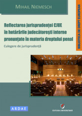 Reflectarea jurisprudentei CJUE in hotararile judecatoresti interne pronuntate in materia dreptului penal. Culegere de jurisprudenta - Mihail Niemesch foto