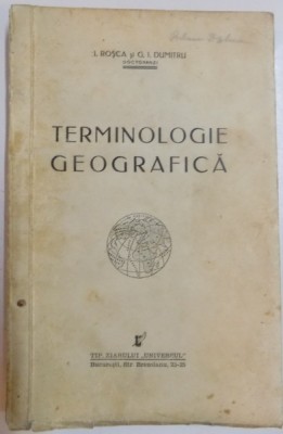 TERMINOLOGIE GEOGRAFICA de I.ROSCAsi G.I.DUMITRIU foto