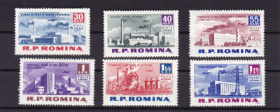 ROMANIA 1963 LP 558 CONSTRUCTII ALE SOCIALISMULUI IN R.P.R. SERIE MNH foto