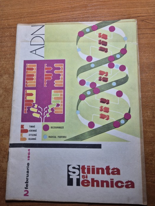 stiinta si tehnica februarie 1964-art.onesti,medicina si religia,olimpiada tokyo