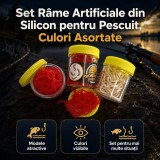Set R&acirc;me Artificiale din Silicon pentru Pescuit, Culori Asortate