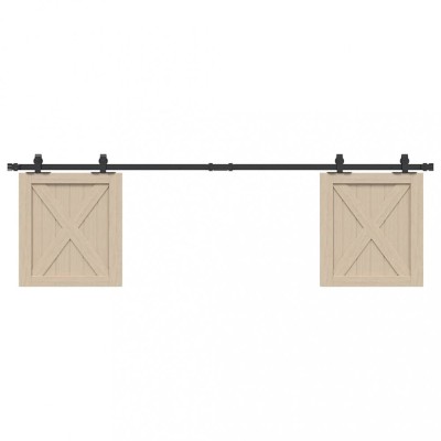 vidaXL Set uși glisante pentru dulap 183 cm oțel carbon 4009675 foto