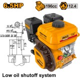 Cumpara ieftin Motor universal pe benzina 4 Timpi 6.5CP, 196cmc, 12.4Nm, Ingco GEN1682