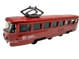 Macheta tramvai maro metal jucarie die-cast 20 cm usi deschise