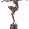 Dansatoare Art Deco- statueta din bronz pe soclu din marmura PAB004