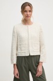 Dkny geaca femei, culoarea bej, de tranzitie, DJ4J6078