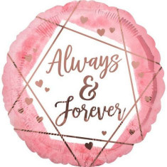 Balon folie always & forever 45 cm - marimea 140 cm