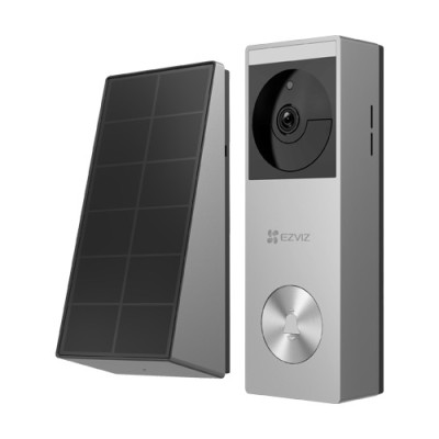 Sonerie video smart, Wi-Fi, 2K, Panou solar, acumulator 5200mAh, PIR, IR 6M, Stocare 32GB - EZVIZ CS-HP3(3MP) foto