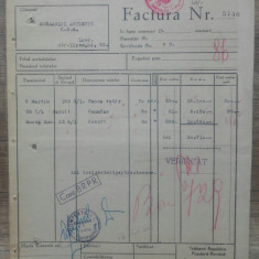 Factura Comtextil Bucuresti, 1949