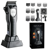Masina De Tuns Profesionala BIRAI Sonic cu Acumulator, Stand de Incarcare, Motor Puternic 7000 RPM, LED, Incarcare Super Rapida USB, Rezistenta La Apa