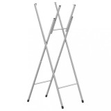 vidaXL Picioare Masa Pliabile Argintii 45x53x108cm Otel Zincat Rezistent, Baza Solida Bar, Diametru 22mm, Sarcina Max 110kg