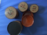 Set cutii lacuite asiatice vintage - Myanmar decor oriental