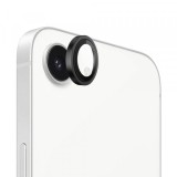 Folie de protectie Camera Spate Blueo Metal Frame pentru Apple iPhone 16e, Sticla Securizata, Neagra