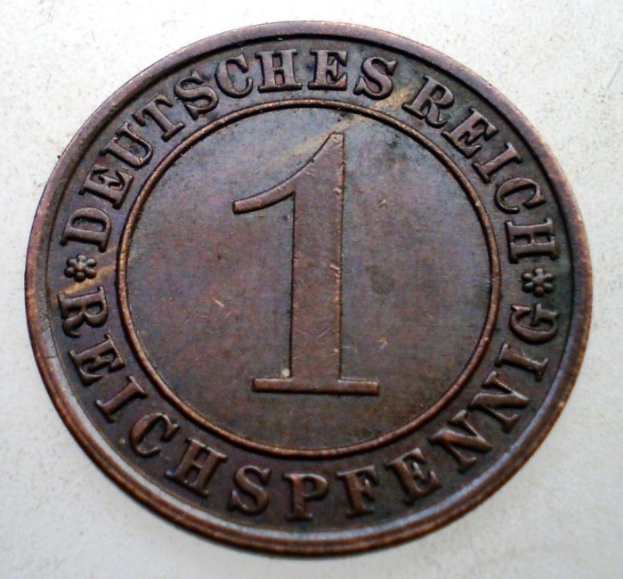 B.197 GERMANIA WEIMAR 1 REICHSPFENNIG 1934 A