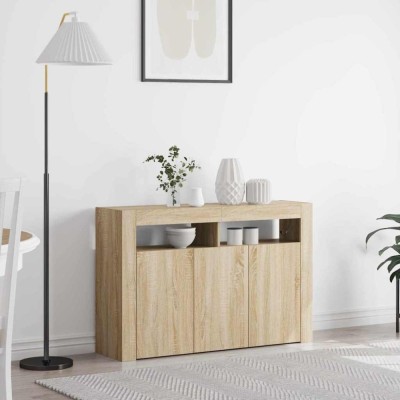 vidaXL Bufet Stejar sonoma 116 x 30 x 75 cm Lemn compozit foto