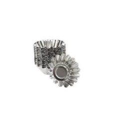 Set de forme pentru prajituri &icirc;n forma de cosulete din tabla zincata - 20 de bucati Handy KitchenServ