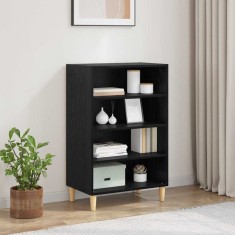 vidaXL Bufet Stejar negru 57 x 35 x 89.5 cm Lemn compozit