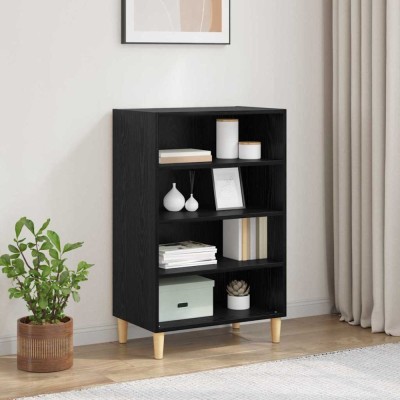 vidaXL Bufet Stejar negru 57 x 35 x 89.5 cm Lemn compozit foto