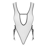 Neglijeuri - Cottelli Fantasy Body Provocator in Culori Contrastante Alb cu Detalii Negre marime Small-Large