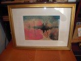 Tablou in acuarela avand dimensiunea 23 x 31.5 cm, din anii &#039;70