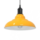 VidaXL Lampă suspendată reglabilă pe &icirc;nălțime E27 Galben lucios Metal