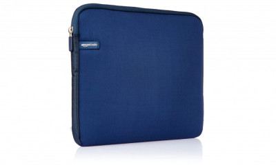 Husa AmazonBasics din neopren pentru laptop de 15,6 inchi 39,6 cm, bleumarin - RESIGILAT foto