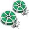 Set 2 role de sarma pentru gradinarit, din sarma si PE, usor de taiat, flexibilitate mare, cu suport si taietor, verde