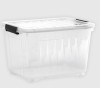 Cutie Depozitare Sterk TIDY 44L cu Roti, Plastic Transparent, 383x526x350mm