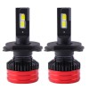 Set 2 LED-uri Auto Techstar&reg; P28, H4, 80w, 12500 Lumeni, 6500K, AUTO, 12-24 Volti, CSP, Canbus, Miez Cupru, Radiator Aluminiu