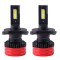 Set 2 LED-uri Auto Techstar&reg; P28, H4, 80w, 12500 Lumeni, 6500K, AUTO, 12-24 Volti, CSP, Canbus, Miez Cupru, Radiator Aluminiu